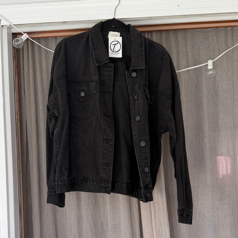 Black Denim Trucker Jacket